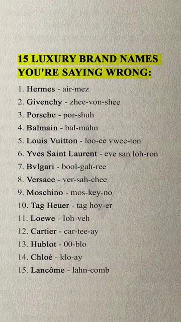 15 Luxury Brand Names You're Saying Wrong 🧠🔥 — How many of these were you pron