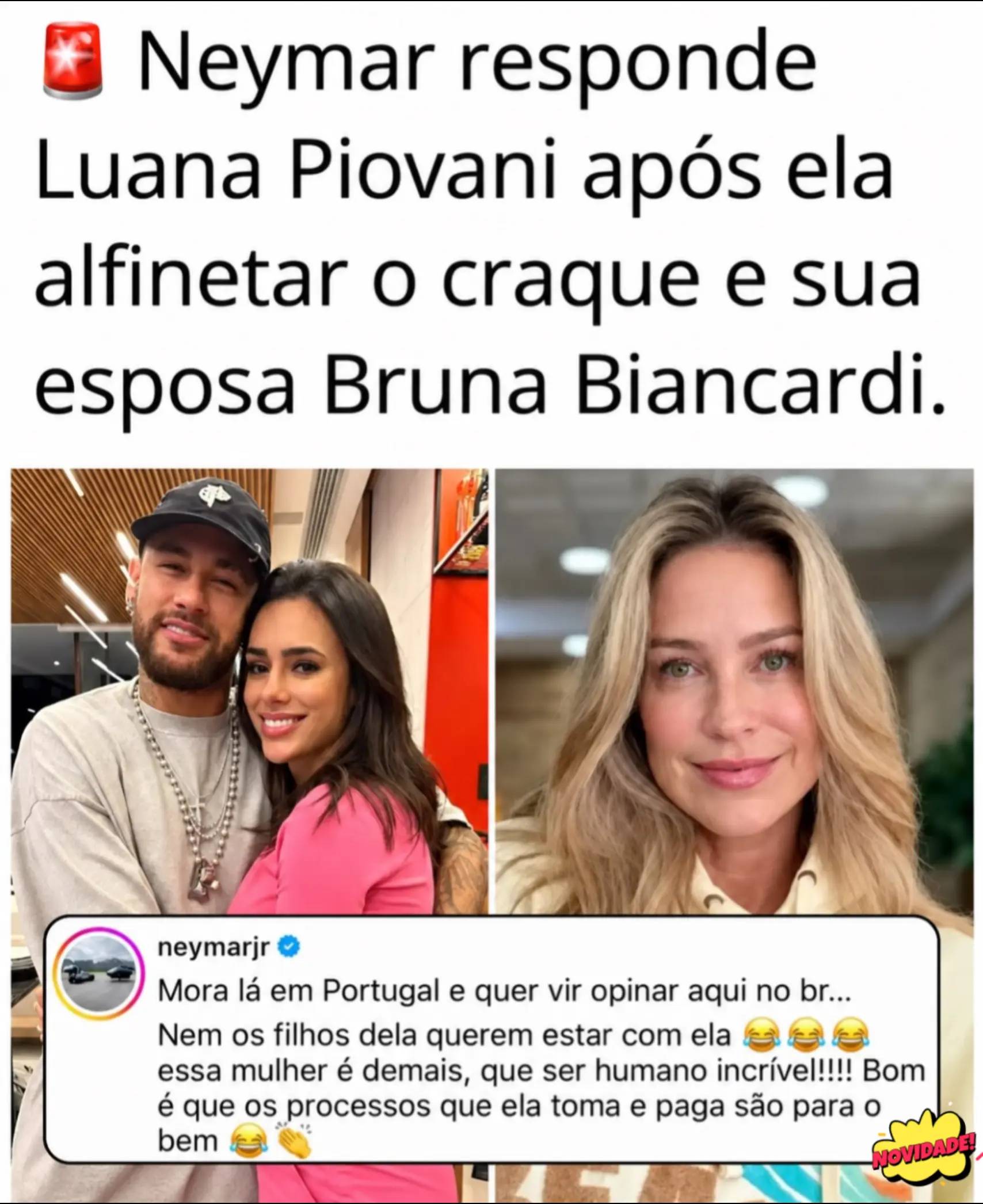 🚨 Neymar rebate duramente Luana Piovani após críticas sobre política e relacion