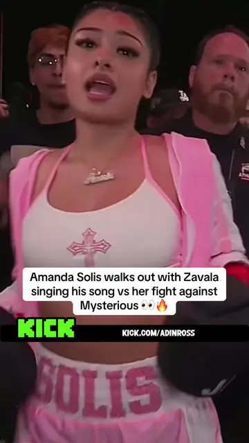 Amanda Solis walks out with Zavala singing his song vs her fight against  Myster