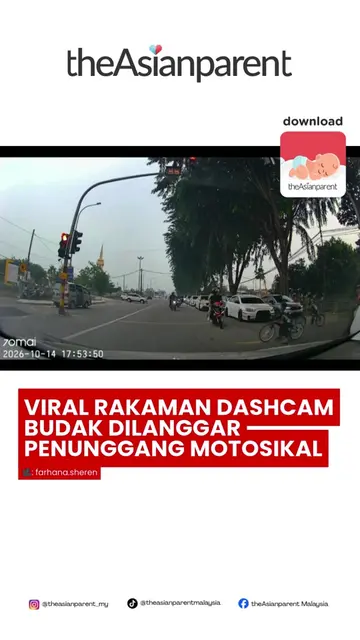 Rakaman dashcam kejadian budak dilanggar oleh penunggang motosikal yang dipercay