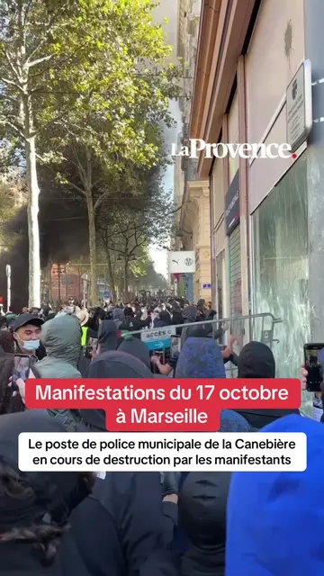 Manifestations du 17 octobre Des jets de projectiles d'un côté et de lacrymogène
