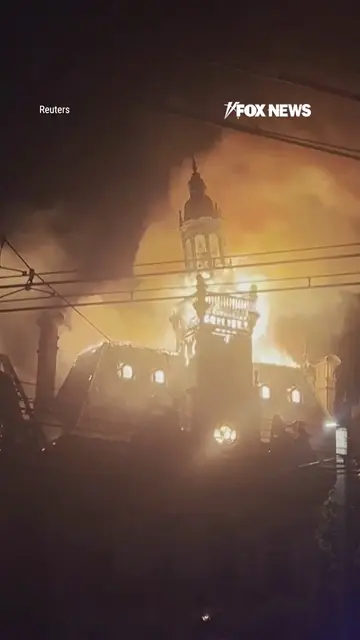 A 143-year-old French landmark is destroyed after rioters set it ablaze, causing