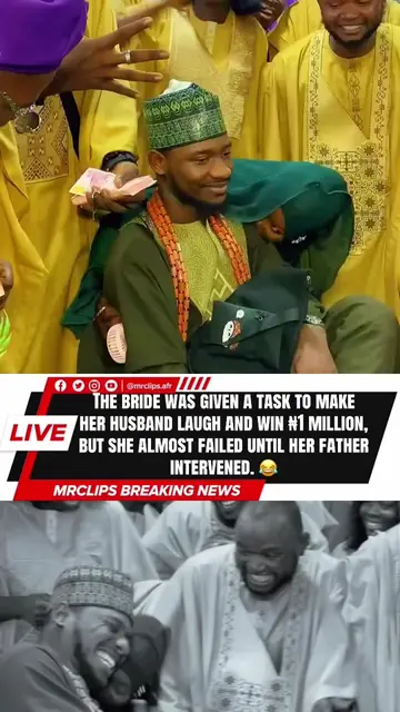 The bride was given a task to make her husband laugh and win ₦1 million, but she