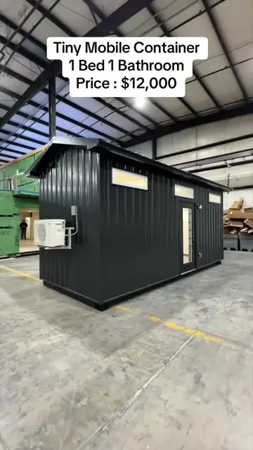 Tiny Mobile Container 1 Bed 1 Bathroom Price: $12,000 #tinyhouse #containerhouse