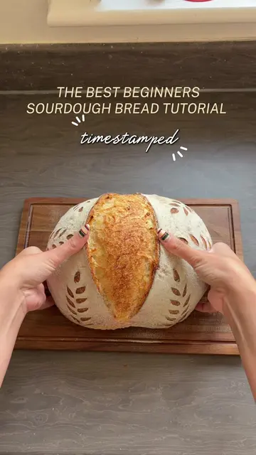 Start to finish of the BEST beginners sourdough bread recipe with timestamps🍞✨ 