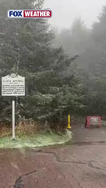 FALL SNOW: The early-season snowflakes are falling in Yancey County, North Carol