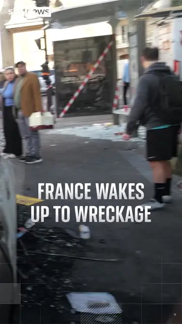 People in Paris today woke up to the wreckage that was left after another night 