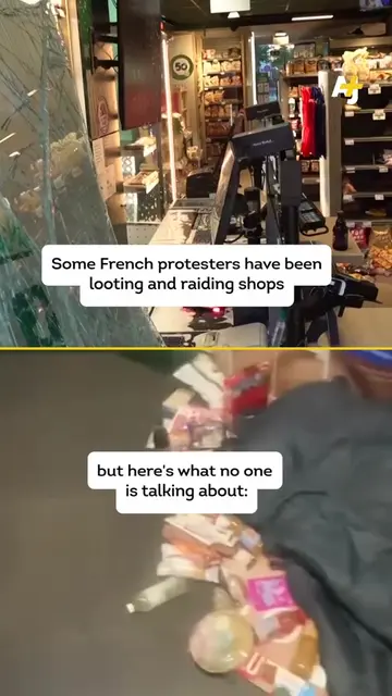 While riots and looting got all the attention in France, these protesters handin