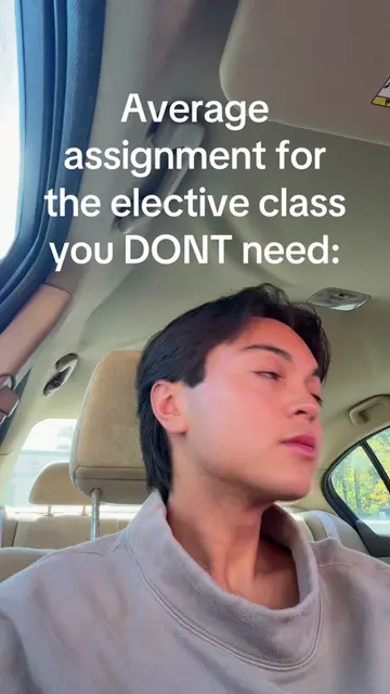 It’s a 200 level class with 200 assignments a month… #electives #collegeclasses 