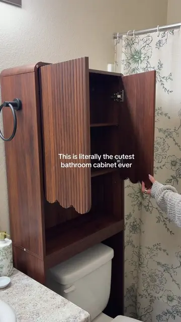 So perfect for my small bathroom  #furniture #amazonfinds #homefinds 