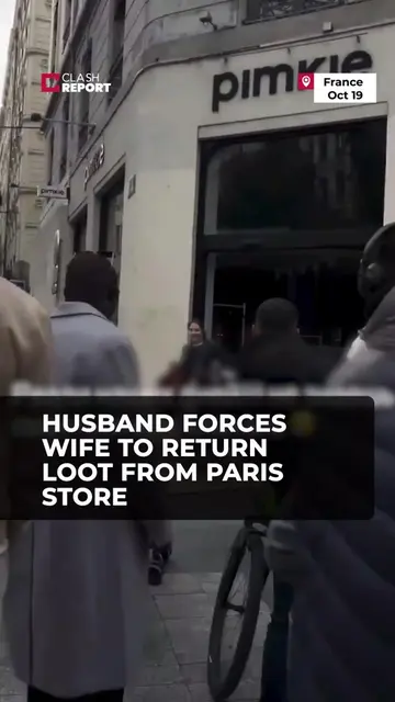 France: Husband reportedly catches wife looting a store in Paris, immediately sn