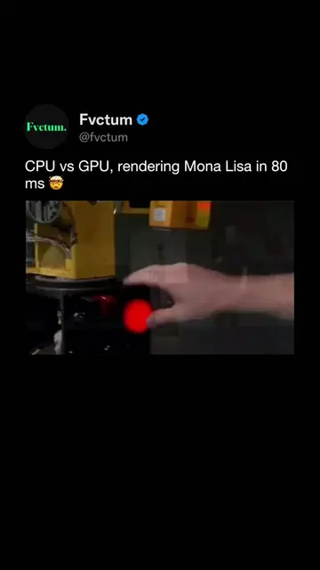 A CPU and a GPU can be given the same visual task - but they approach the work v