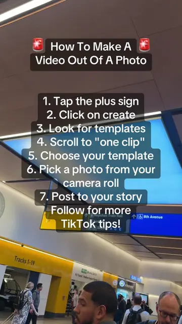 How To Create A Video Using One Photo 1. Tap the plus sign 2. Click on create 3.