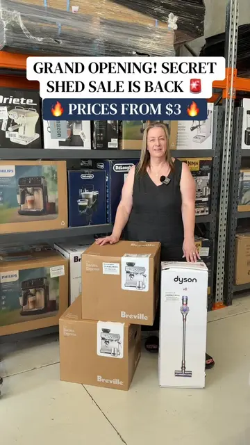 🎪 Secret Shed warehouse sale.. household goods & electrical at new location! Sa