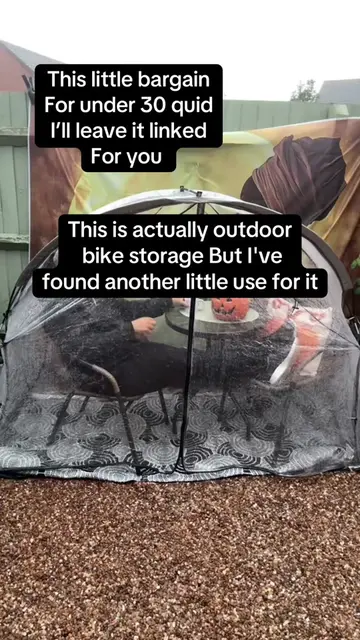 I know it's made for bike storage, but I've turned mine into a little sheltered 