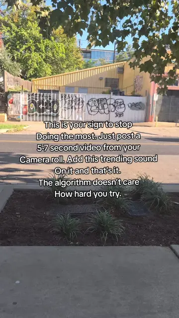Small Creators, just stop overthinking it and post a b roll video that you alrea