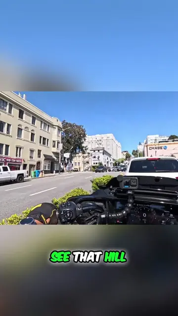 Tackling San Francisco’s steepest hills on a Harley. Hill control is a total gam