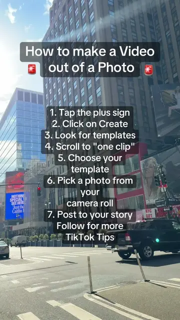 How To Create A Video Using One Photo 1. Tap the plus sign 2. Click on create 3.