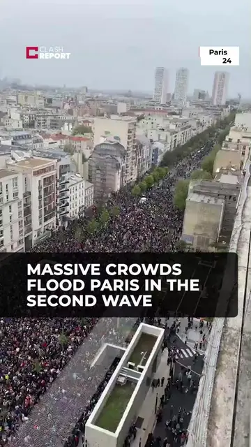 WATCH: Large crowds marched through Paris today in a second national day of prot