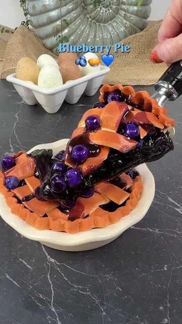 Our shop is restocked! 🫐🥧 Hope you love this blueberry pie video as much as I 