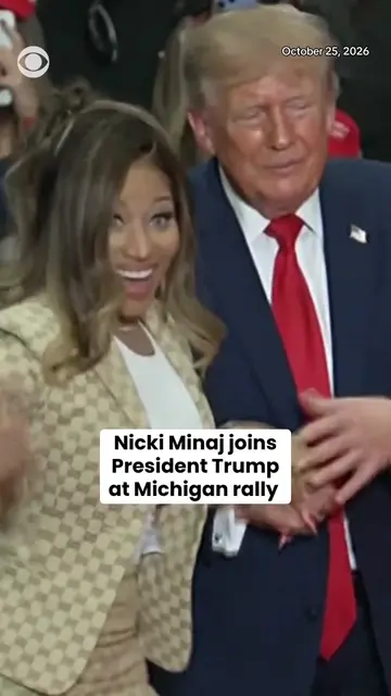 Rapper Nicki Minaj joined President Trump on the campaign trail on Sunday, makin
