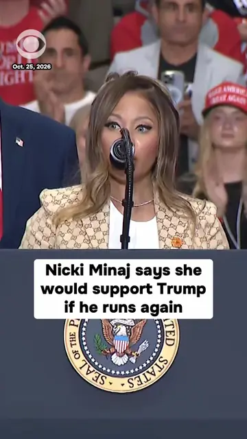 Nicki Minaj pledged her continued support for Donald Trump at a rally in Michiga